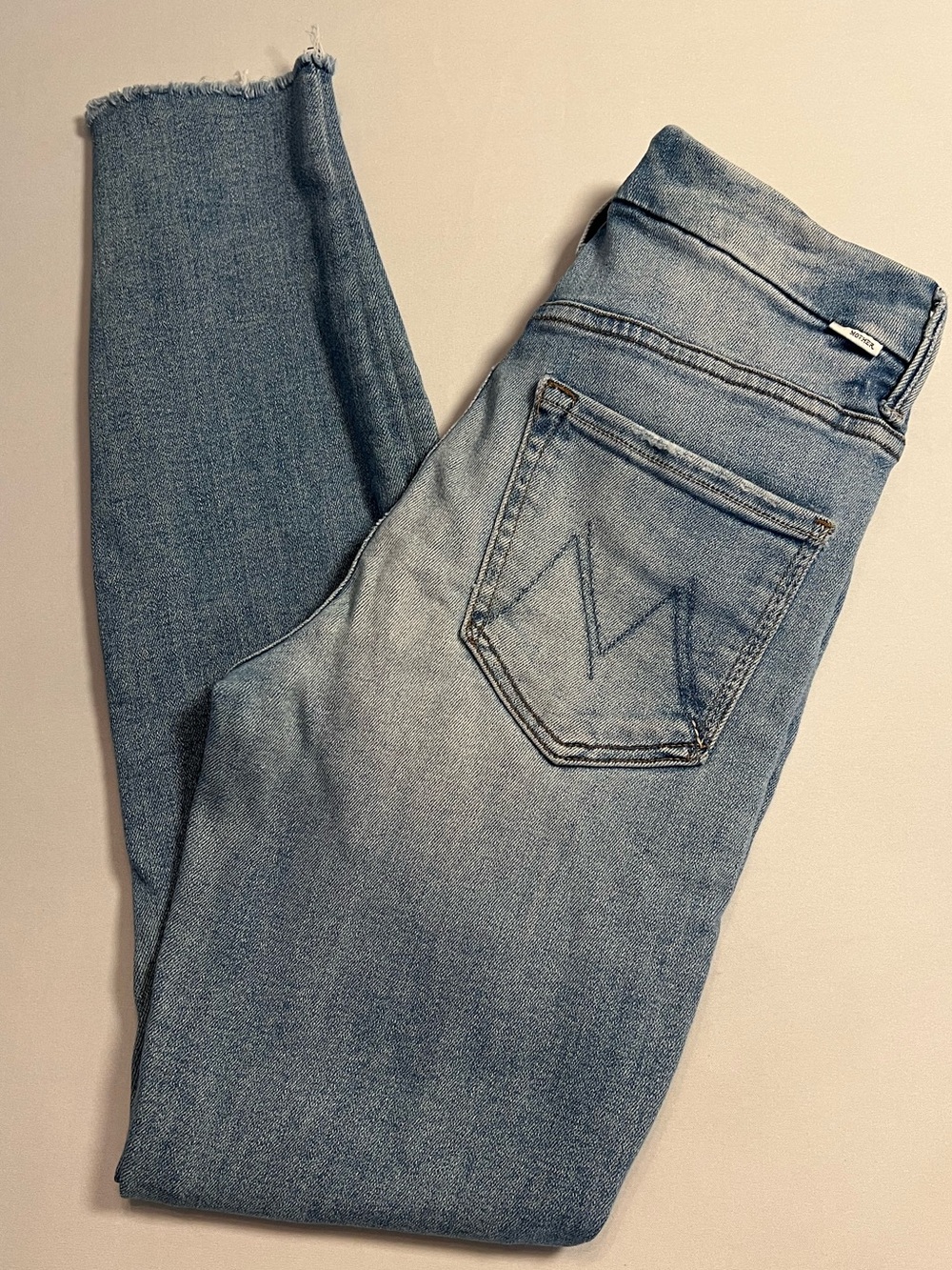 MOTHER High Waisted Looker Ankle Fray Jeans Au Revoir - Picture 2 of 8